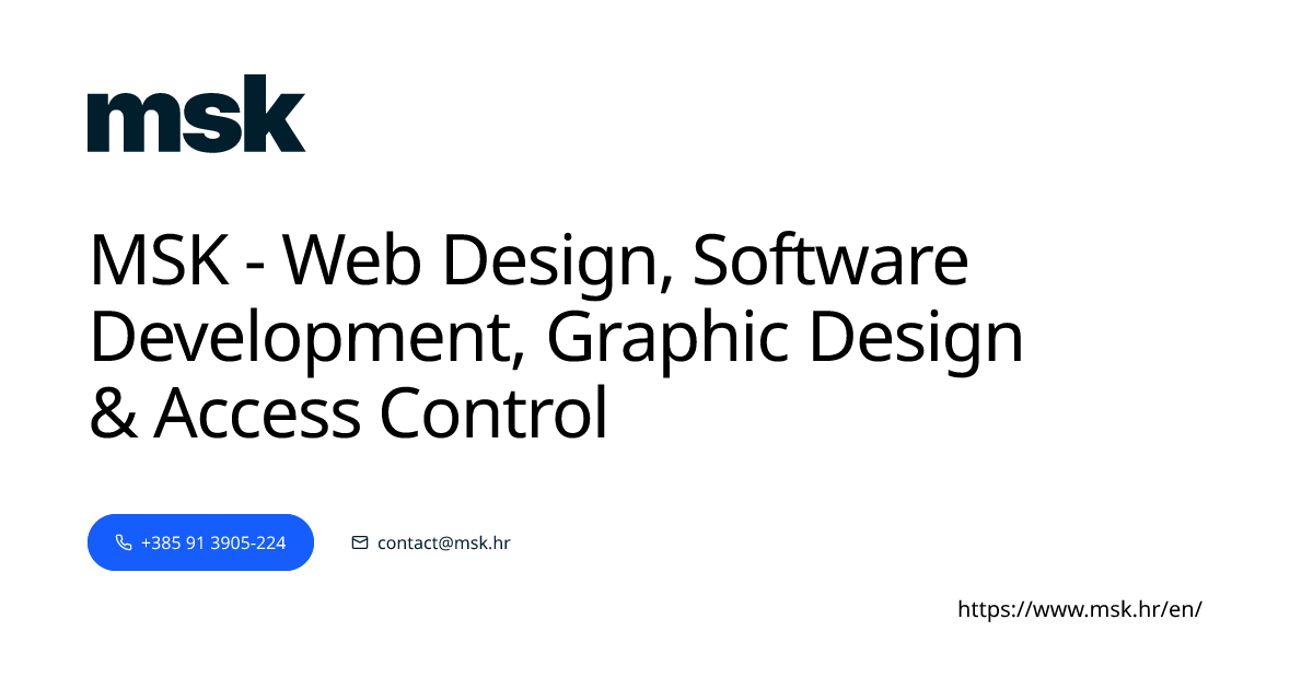 MSK - Web Design, Software Development, Graphic Design & Access Control
